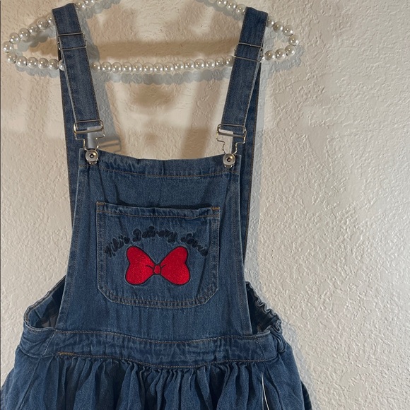 Studio Ghibli Kiki's Delivery Service Jiji Bow Denim Skirtall Size Medium NEW - Picture 3 of 14
